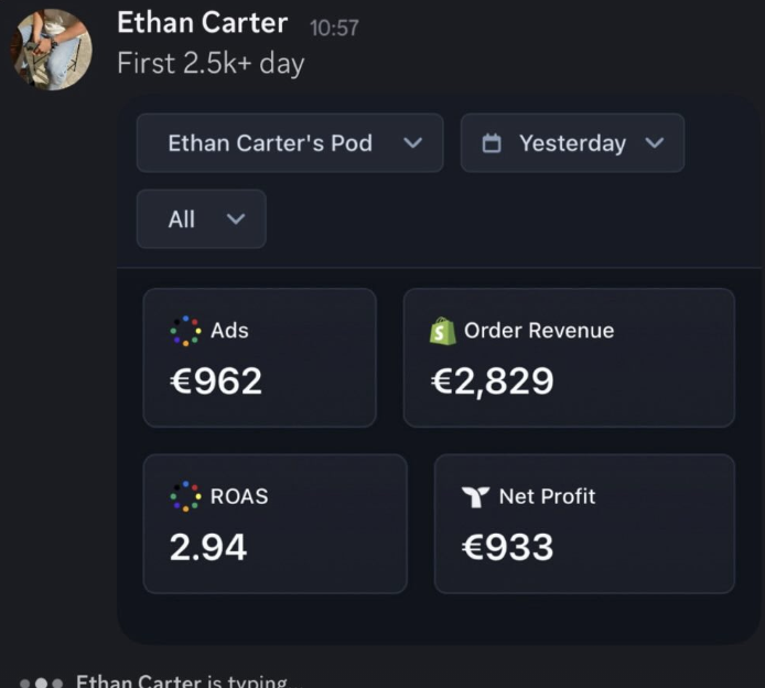 €2.8k first 2.5k+ day